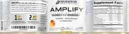 Label for Amplify Pump Pre Workout Peach Mango