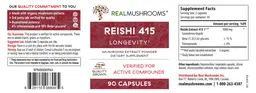 Label for Reishi 415 Capsules