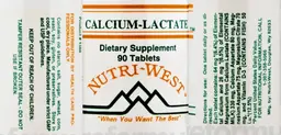Label for Calcium-Lactate