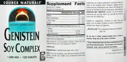Label for Genistein Soy Complex 1,000 mg