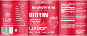 Biotin Strawberry Gummies