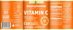 Label for Vitamin C Orange Gummies