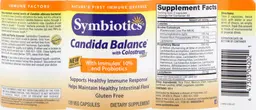 Label for Candida Balance with Colostrum Plus
