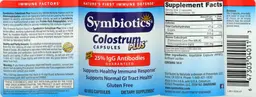 Label for Colostrum Plus Capsules