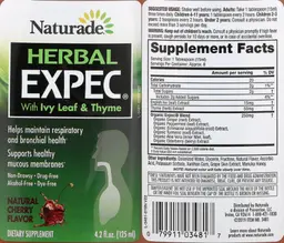 Label for Herbal EXPEC Natural Cherry Flavor