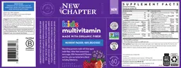 Label for Kids Multivitamin Berry Citrus Flavored Gummies