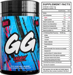 Label for GG Energy Blue Razz