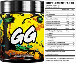 Label for GG Caffeine Free Pineapple Cocktail