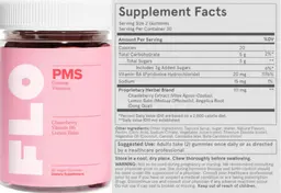 Label for FLO PMS Gummy Vitamins