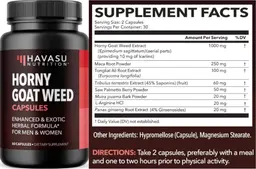 Label for Horny Goat Weed 