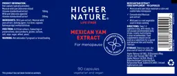 Label for Mexican Yam Extract