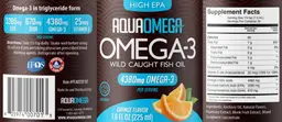 Label for High EPA Omega-3 Orange Flavor