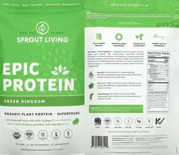 Label for Epic Protein Green Kingdom