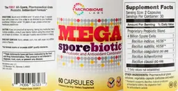Label for Mega Sporebiotic
