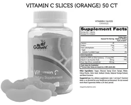 Label for Vitamin C Natural Orange Flavor