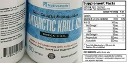 Label for Antarctic Krill Oil