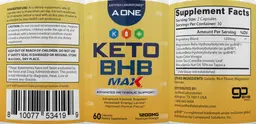Label for A One Keto BHB Max
