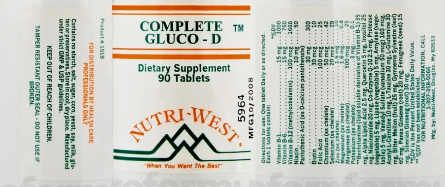Label for Complete Gluco-D