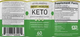 Label for Best Health Keto