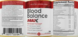Label for Blood Balance Max