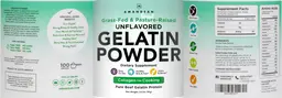 Label for Gelatin Powder Unflavored