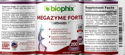 Label for Megazyme Forte