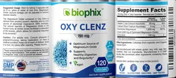 Label for Oxy Clenz 750 mg