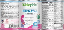 Label for Raw Whole Food Organic Prenatal