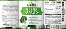 Label for BioAbsorb Calcium D-Glucarate