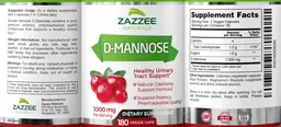 Label for D-Mannose 1000 mg