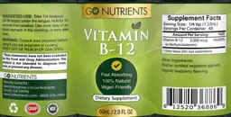 Label for Vitamin B-12
