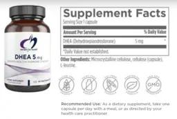 Label for DHEA 5 mg