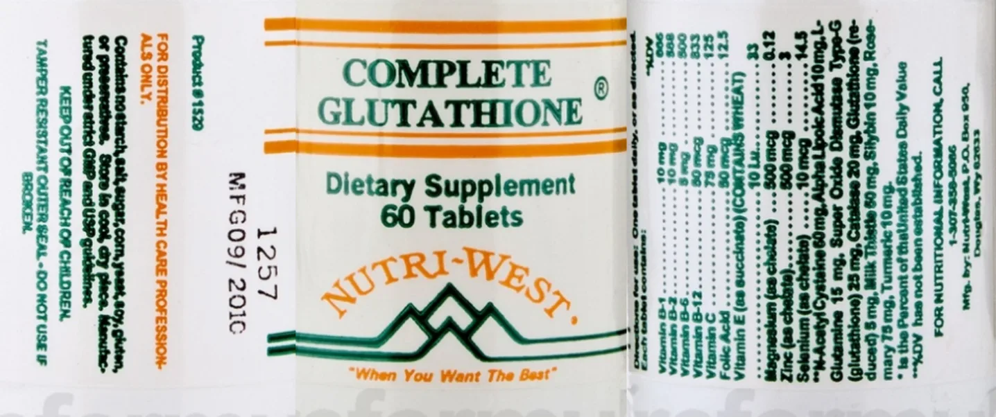 Label for Complete Glutathione
