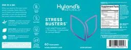 Label for Stress Busters Natural Raspberry Flavor