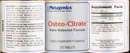 Label for Osteo-Citrate