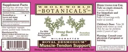 Label for Royal Desmodium Muscle-Tendon Support Liquid Herbal Extract