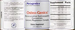 Label for Osteo-Genics