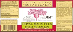 Label for Royal Maca for Women 550 mg
