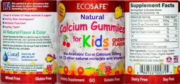 Label for Calcium Gummies for Kids Cherry Flavor