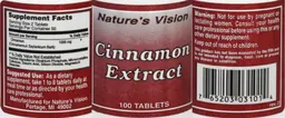 Label for Cinnamon Extract