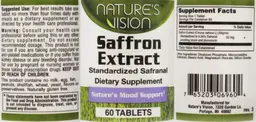 Label for Saffron Extract