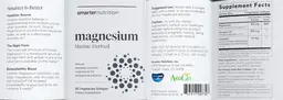 Label for Magnesium