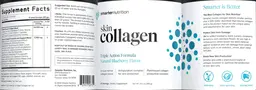 Label for Skin Collagen Natural Blueberry Flavor