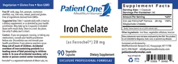 Label for Iron Chelate (as Ferrochel) 28 mg