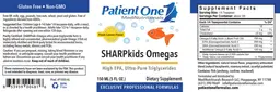 Label for SHARPkids Omegas Fresh Lemon Flavor