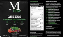Label for Mdrive Greens Chocolate Berry