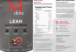 Label for Mdrive Lean Blood Orange Chocolate