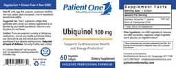 Label for Ubiquinol 100 mg