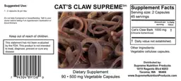 Label for Cat's Claw Supreme