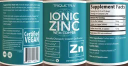 Label for Ionic Zinc with Copper